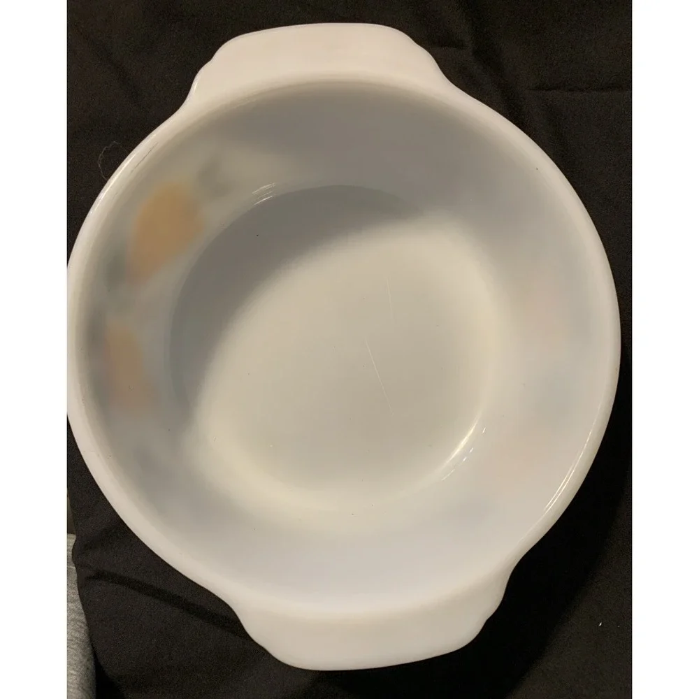 Vintage‎ Fire King Fruit Glass 1 1/2 Qt. Casserole Dish - Picture 3 of 5